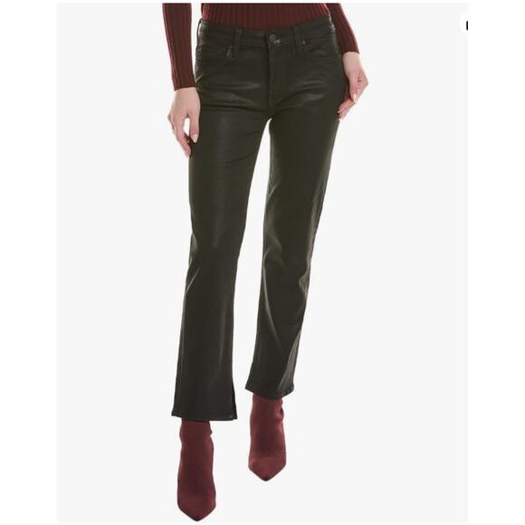 HUDSON Nico Anke Side Slit Denim in Coated Black Beauty // 31 - Picture 1 of 14
